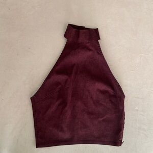Super Cute and Chic Burgundy High Neck Top
